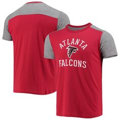 Мужская красная/серая футболка с нитками Atlanta Falcons Field Goal Slub Majestic