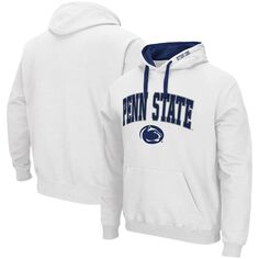 Мужской белый пуловер с капюшоном Penn State Nittany Lions Big &amp; Tall Arch &amp; Logo 2.0 Colosseum