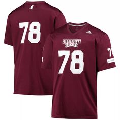 Мужская футбольная майка № 78 Maroon Mississippi State Bulldogs Team Premier Football adidas