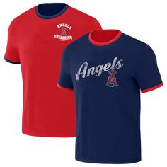 Мужская двусторонняя футболка Darius Rucker Collection от Fanatics красная/темно-синяя двусторонняя футболка Los Angeles Angels