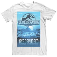 Мужская футболка с плакатом «Мир Юрского периода гиросферы» Licensed Character
