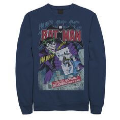 Мужской свитшот с обложкой комиксов «Бэтмен и Джокер» DC Comics, синий