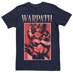 Мужская темная футболка с плакатом Warpath Marvel