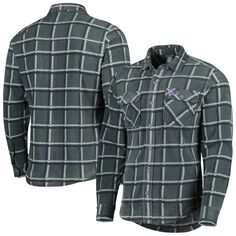 Мужская серая фланелевая куртка-рубашка на пуговицах Buffalo Bills Industry Antigua