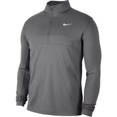 Мужской пуловер для гольфа с молнией до половины длины Dri-FIT Nike, темно-серый