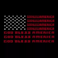 Боже, благослови Америку — мужская футболка премиум-класса с рисунком Word Art LA Pop Art, черный