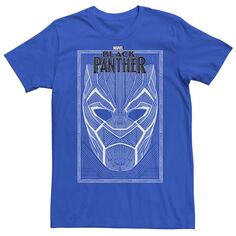 Мужская футболка с рисунком Marvel Black Panther Line Sketch Licensed Character