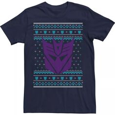 Мужская футболка в стиле рождественского свитера «Трансформеры» в стиле «Уродливый десептикон» Licensed Character