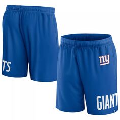 Мужские фирменные клинчерные шорты Royal New York Giants Fanatics