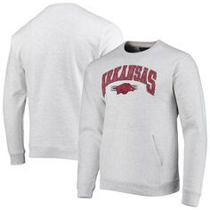 Мужская лига, студенческая одежда, серый пуловер с карманами Арканзаса Арканзаса, пуловер с карманами
