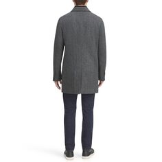 Мужское пальто из смесовой шерсти средней плотности со стеганым нагрудником Dockers, черный