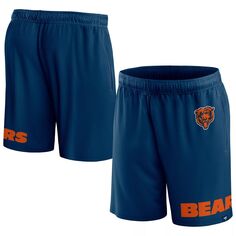 Мужские фирменные темно-синие клинчерные шорты Chicago Bears Fanatics