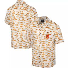 Мужская белая рубашка на пуговицах Syracuse Orange Sponficient is Romantic Camp Colosseum