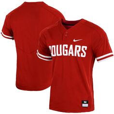 Мужская бейсбольная майка с двумя пуговицами Crimson Washington State Cougars Replica Vapor Elite Nike