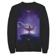 Мужской флисовый постер с изображением Аладдина Disney, черный