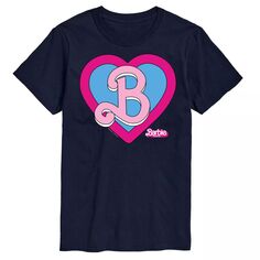 Футболка с изображением герба в виде сердца Big &amp; Tall Кинотеатр Barbie, синий