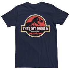 Мужская футболка с логотипом из фильмов «Парк Юрского периода» и «Затерянный мир» Jurassic Park, синий