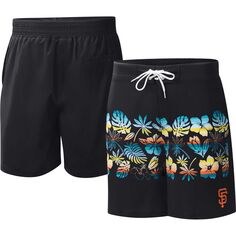 Черные мужские спортивные шорты для плавания Carl Banks San Francisco Giants Breeze Volley G-III
