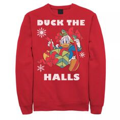 Мужской свитшот с рождественским портретом Disney Donald Duck The Halls Licensed Character