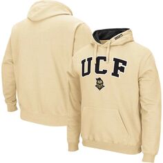 Мужской пуловер с капюшоном UCF Knights Arch &amp; Logo золотого цвета Colosseum