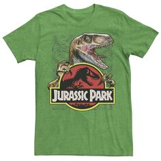 Мужская футболка Jurassic Park Raptor с цветным логотипом Licensed Character