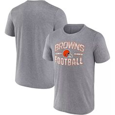Мужская серая футболка с фирменным рисунком Cleveland Browns Want To Play Fanatics
