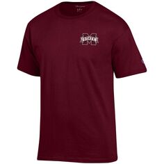 Мужская темно-бордовая футболка Mississippi State Bulldogs Stack 2-Hit Champion