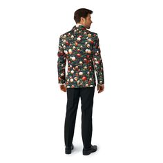 Мужской комплект Slim-Fit, праздничный костюм и галстук OppoSuits, ярко-красный