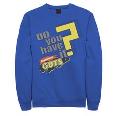 Мужской флисовый пуловер с графическим рисунком и логотипом Guts Do You Have It в винтажном стиле Nickelodeon