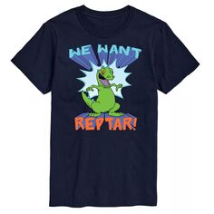 Футболка с рисунком Big &amp; Tall Rugrats We Want Reptar Nickelodeon, синий