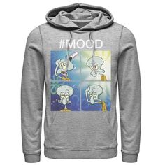 Мужская толстовка с капюшоном «Губка Боб Квадратные Штаны» «Squidward Mood» Nickelodeon