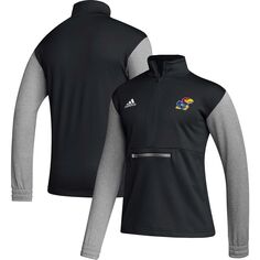Мужская черная куртка на молнии Kansas Jayhawks Team Issue AEROREADY adidas