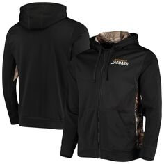 Мужская толстовка с капюшоном с молнией во всю длину Dunbrooke Black/Realtree Camo Jacksonville Jaguars Decoy Tech Fleece