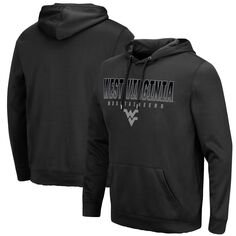 Мужской черный пуловер с капюшоном West Virginia Mountaineers Blackout 3.0 Colosseum