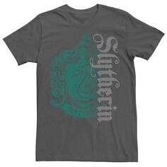 Мужская футболка Slytherin Dark Badge с графическим рисунком и логотипом Harry Potter