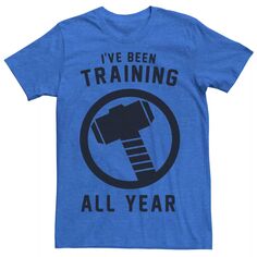 Мужская футболка с логотипом Avengers Thor I’ve Bean Train All Year Hammer Marvel