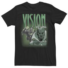 Мужская футболка с графическим плакатом Vision Homage Marvel