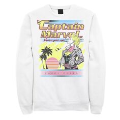 Мужской флисовый пуловер в стиле ретро с плакатом Captain Never Give Up Carol Corps Marvel