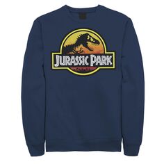 Мужской пуловер с логотипом Jurassic Park Sunset Licensed Character, синий