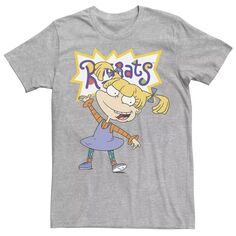 Мужская футболка Rugrats Angelica с простым портретным рисунком Nickelodeon