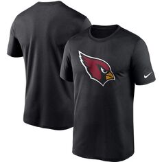 Мужская черная футболка с логотипом Arizona Cardinals Essential Legend Performance Nike