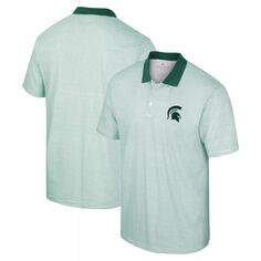 Мужская белая рубашка-поло в полоску с принтом Michigan State Spartans Colosseum