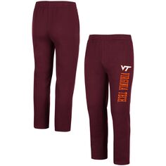 Мужские бордовые флисовые брюки Virginia Tech Hokies Colosseum