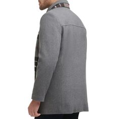 Мужское полушерстяное пальто с шарфом Dockers, светло-серый
