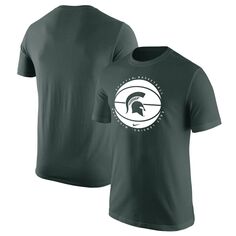 Мужская зеленая футболка с логотипом Michigan State Spartans Basketball Nike