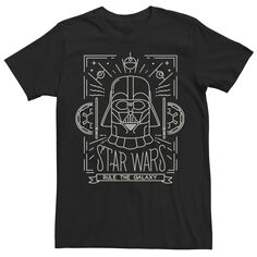 Мужская футболка с рисунком Дарта Вейдера в винтажном стиле и постером Star Wars