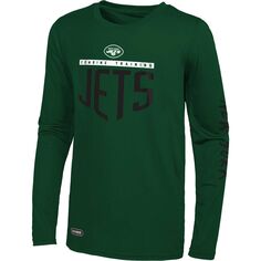 Мужская зеленая футболка с длинным рукавом New York Jets Joint Authentic Impact Outerstuff