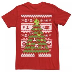 Мужская футболка-свитер с изображением Звездных войн, Звезды Смерти, Рождественской елки, уродливой футболки Licensed Character
