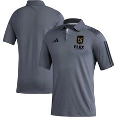 Мужская серая футболка-поло для тренировок LAFC 2023 adidas