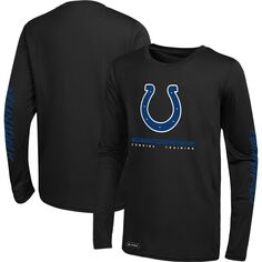 Мужская черная футболка с длинным рукавом Indianapolis Colts Agility Outerstuff